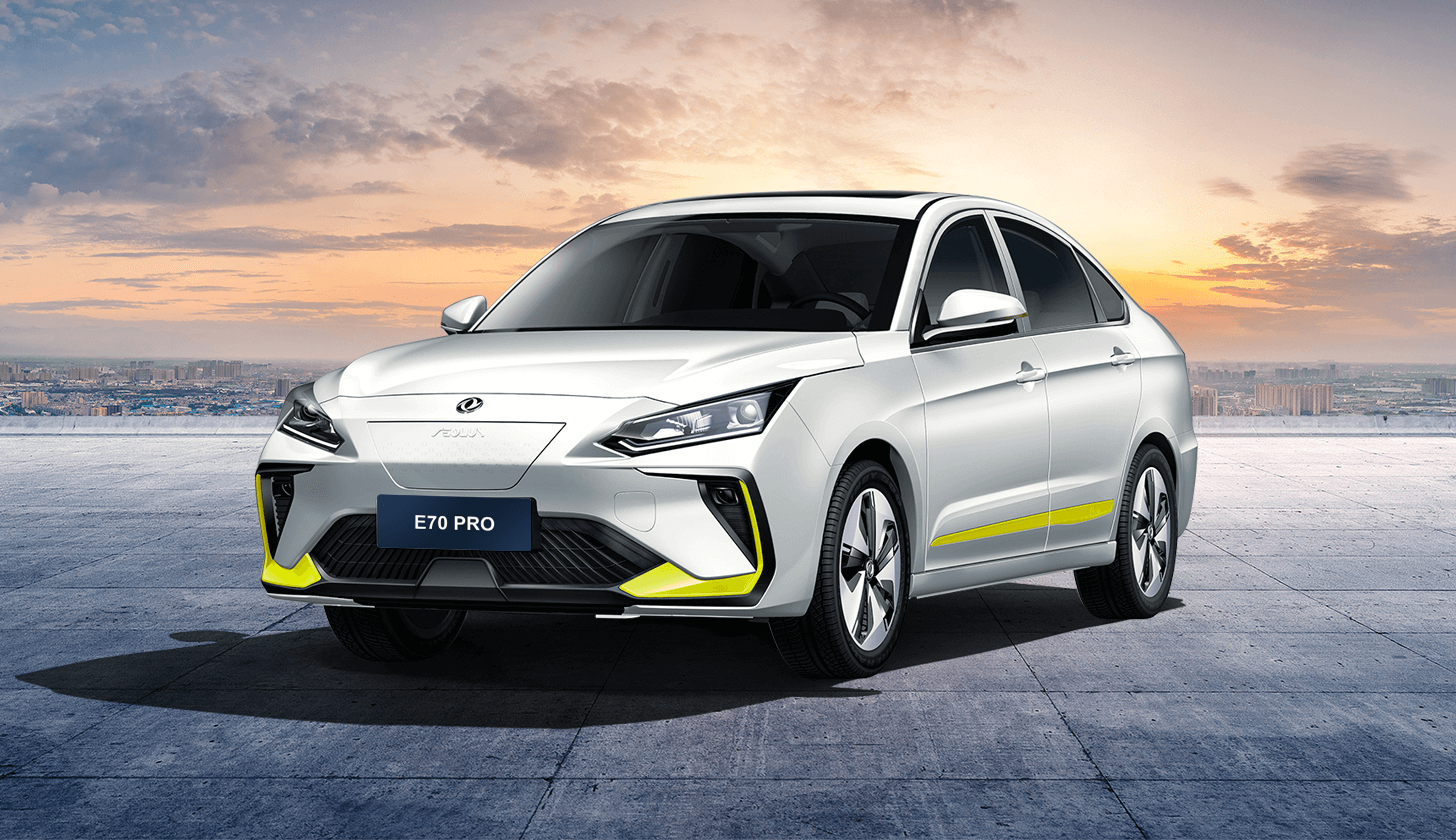 Dongfeng E70 PRO electric sedan, combining eco-friendliness and modern design, perfect for future urban commuting.